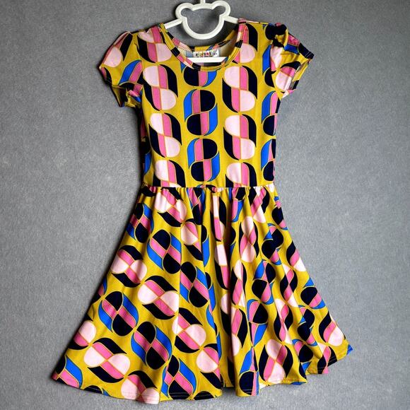 Dot Dot Smile Girls NEW Retro Flare Twirl Party Birthday Pre-School Dress 3/4T - Picture 1 of 6